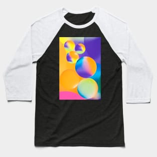 Colorful close up of oil drops in water Baseball T-Shirt